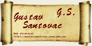 Gustav Santovac vizit kartica